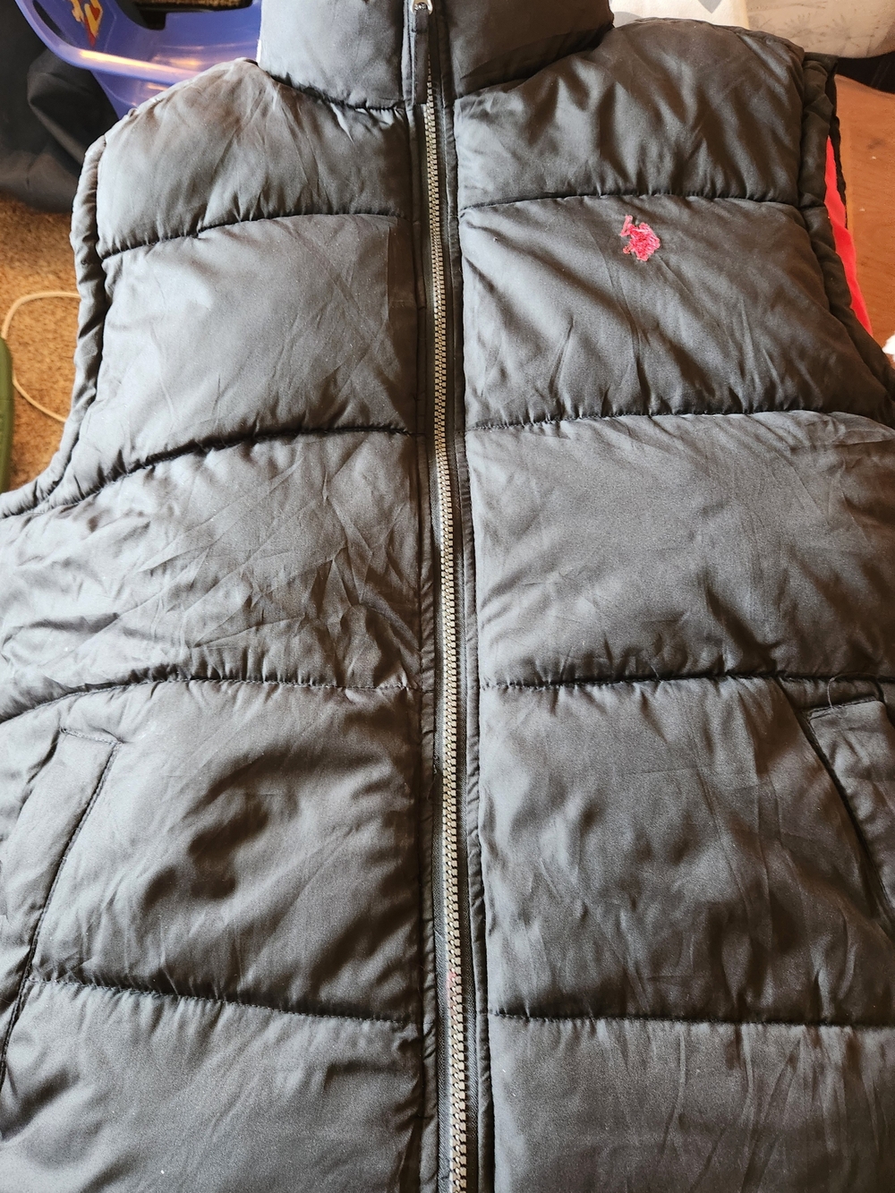 Polo Black Puffer Vest With Tags